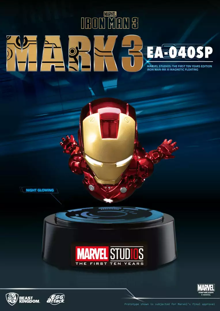 Beast Kingdom: EA-040SP Marvel Studios: The First Ten Years Edition: Iron Man MK3 Magnetic Floating ( Chrome Version) 3 Beast Kingdom: EA-040SP Marvel Studios: The First Ten Years Edition: Iron Man MK3 Magnetic Floating ( Chrome Version)