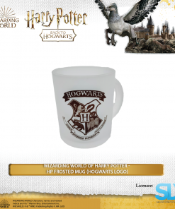Wizarding World Of Harry Potter - Harry Potter Frosted Glass Mug (Hogwarts Logo)