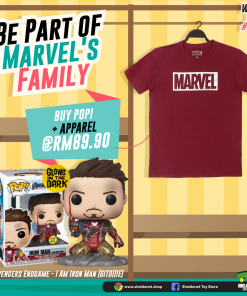 Sheldonet Toy Store [WE LOVE YOU,TONY STARK T-SHIRT BUNDLE] Pop! Deluxe: Marvel: Avengers: Endgame - I Am Iron Man (Glow In The Dark) + T-Shirt Bundle