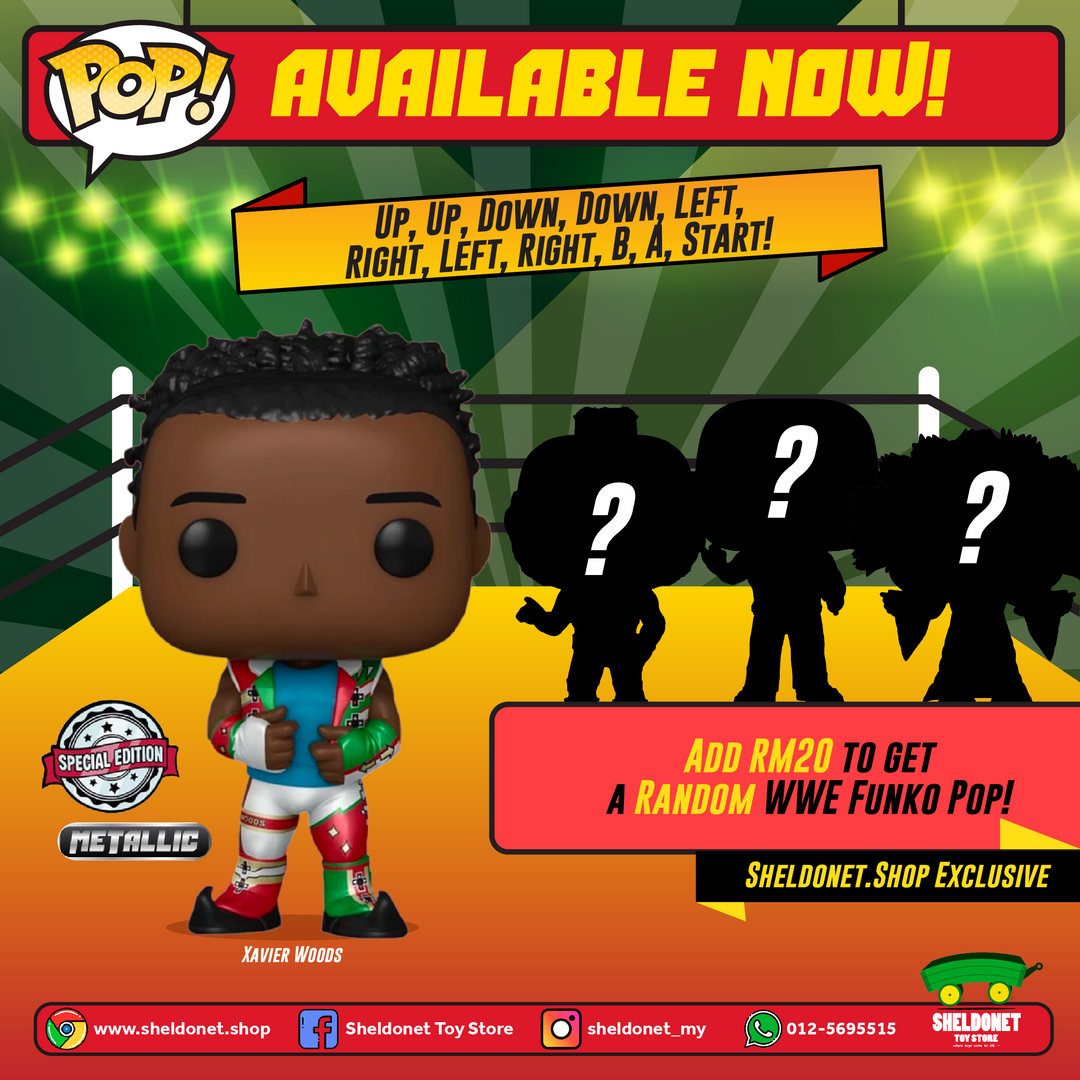 FUNKO Pop! WWE: Xavier Woods (Up Up Down Down) [Metallic] [Exclusive]