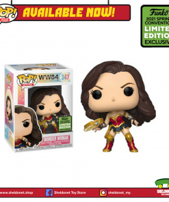 FUNKO [IN-STOCK] Pop! Heroes: Wonder Woman 1984 - Wonder Woman With Tiara (Metallic) [Spring Convention Exclusive 2021]