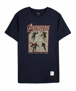 Beast Kingdom: Avengers: Endgame Series Avengers Team Tee (Navy Blue) [L Size]