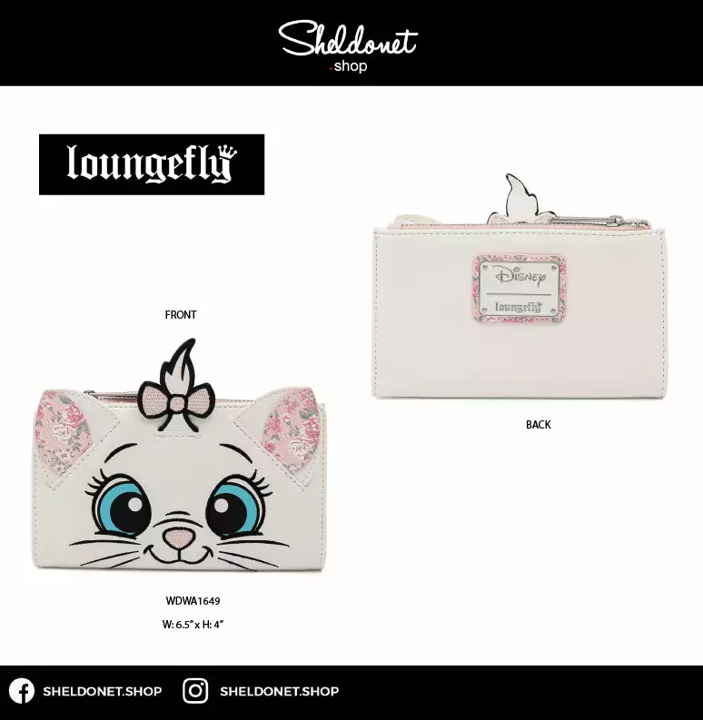 Loungefly: Disney - Marie Floral Face Wallet 3 Loungefly: Disney - Marie Floral Face Wallet